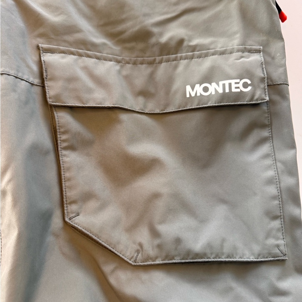 Montec insulated ski snowboard bib in green and black - Picture 2 of 7